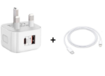 alt="SPEEDY USB-C & A Dual Port Adapter & USB-C To Lightning Cable"