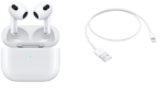 alt="Airpods 3rd Generation With Magsafe Charging Case And USB-C  to USB-A Charging Cable"