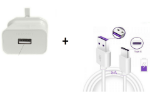 alt="Fast Charging USB To Type-C Cable For Huawei Mobiles + Adapter"