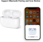 alt="Wireless Charging Case Support Bluetooth Pairing And Sycn Button "