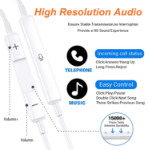 Picture of In Ear HiFi-Audio Stereo Noise Isolating with Mic Compatible with iPhone 14/ 13/11/12 Pro Max/XR/X/8/7/SE/XS Max/XS/X